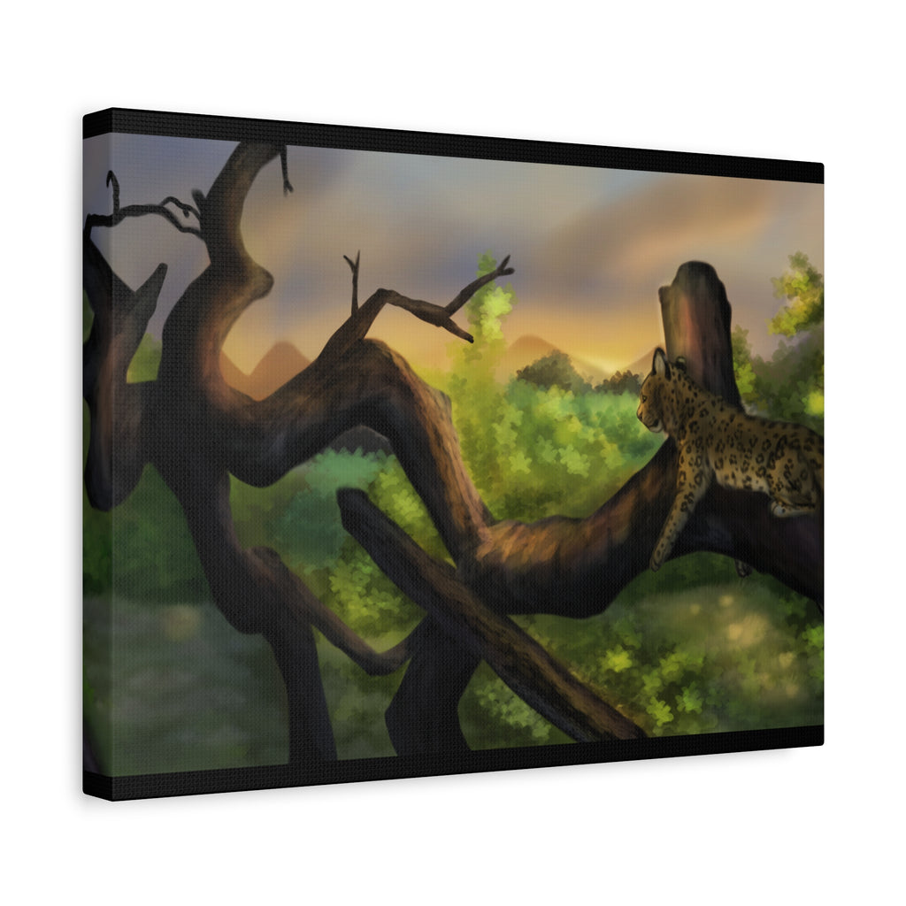 Leopard Landscape Matte Canvas, Stretched, 1.25"