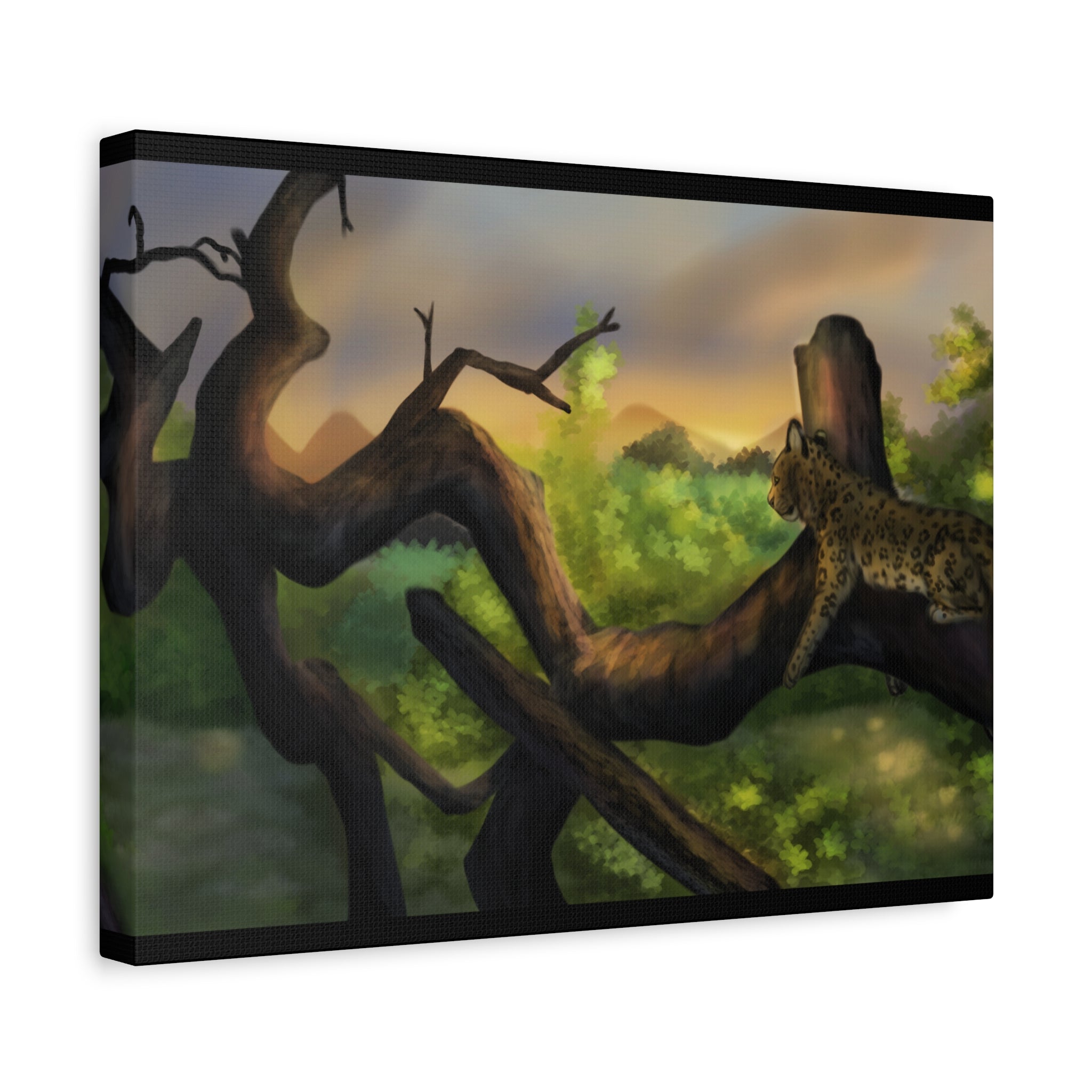Leopard Landscape Matte Canvas, Stretched, 1.25"