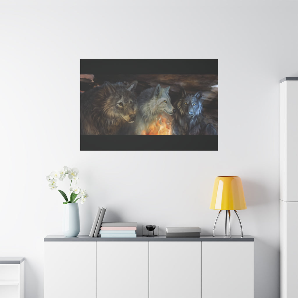 Fire Wolves Matte Canvas, Stretched, 1.25"