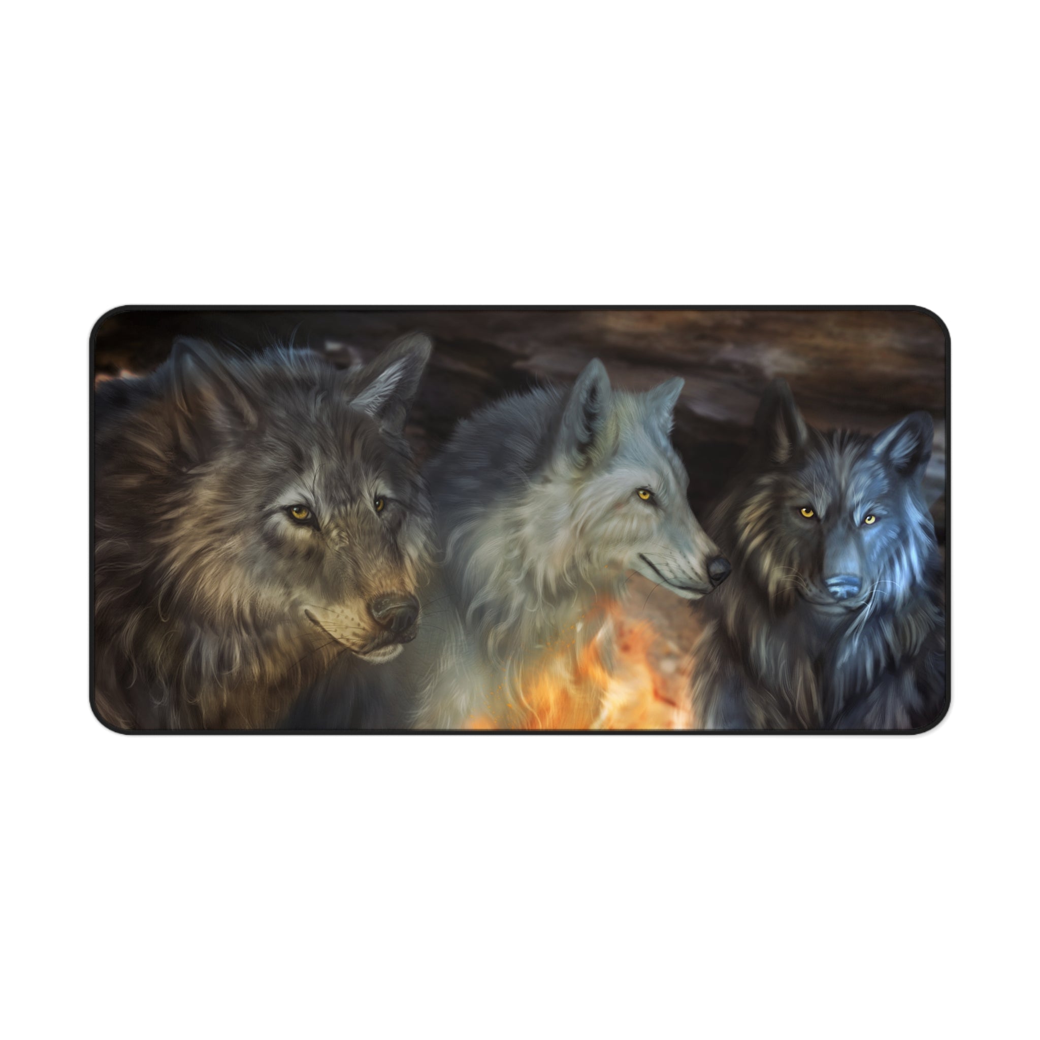 Fire Wolves 16x32 Desk Mat