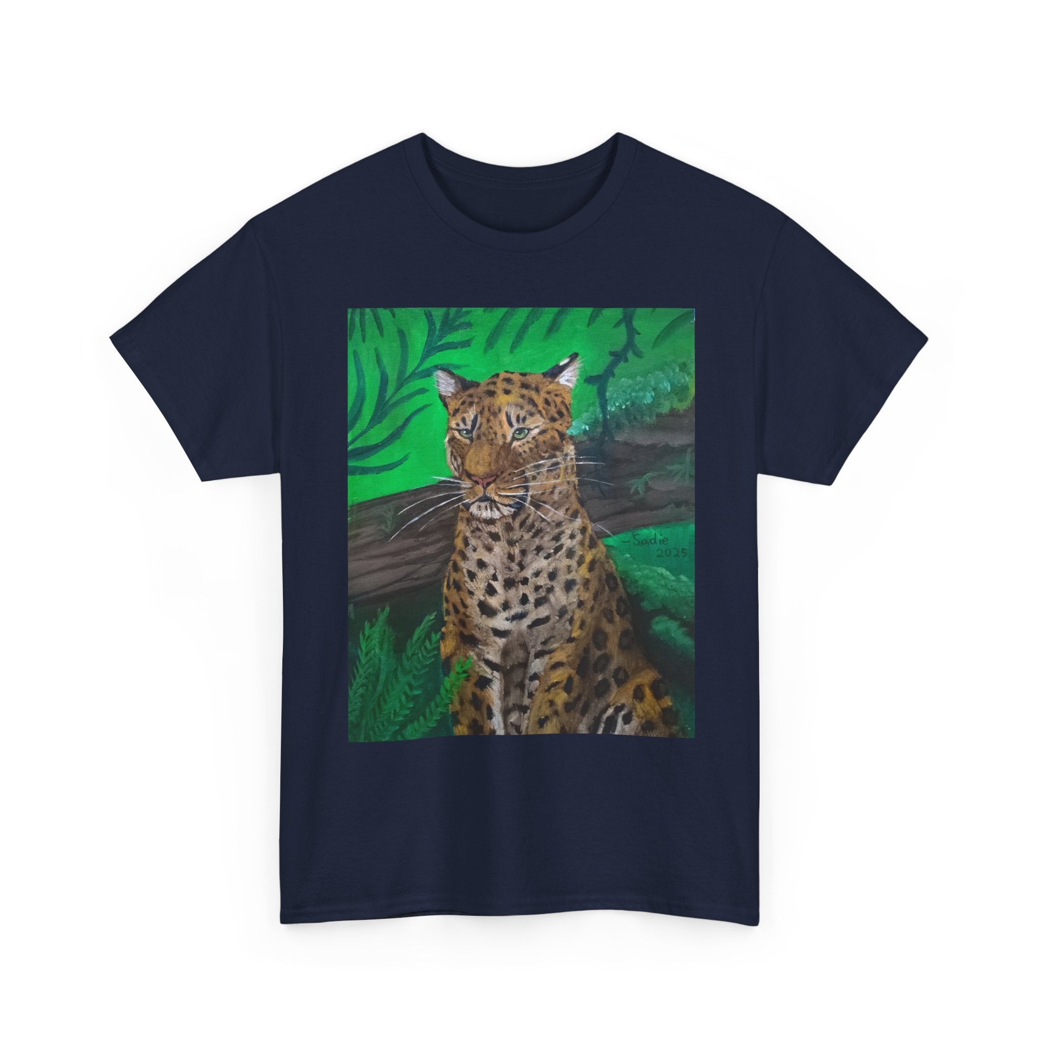 Green Leopard  Heavy Cotton Tee