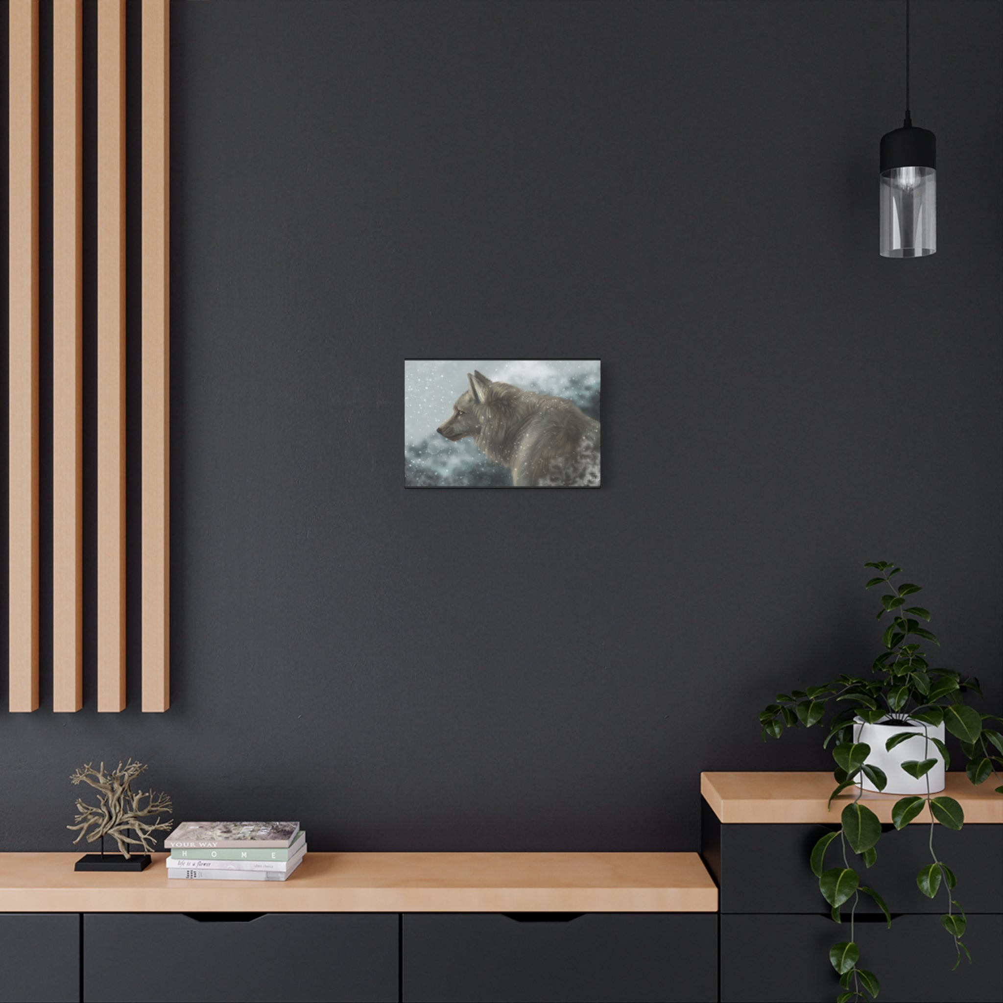 Lone Wolf Matte Canvas, Stretched, 1.25"