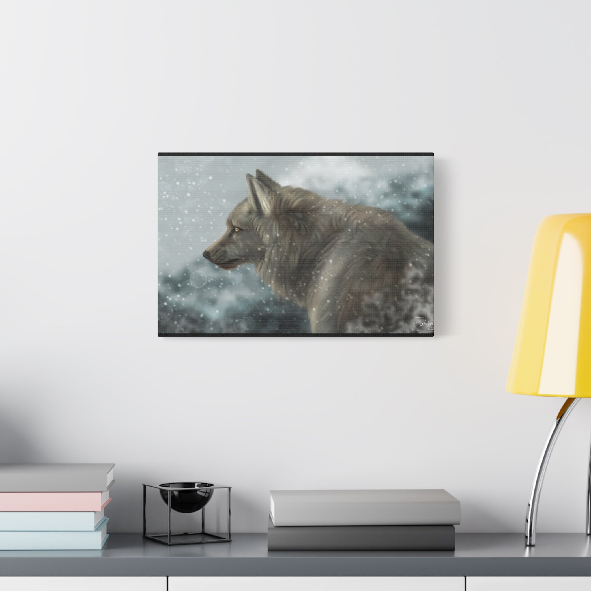 Lone Wolf Matte Canvas, Stretched, 1.25"
