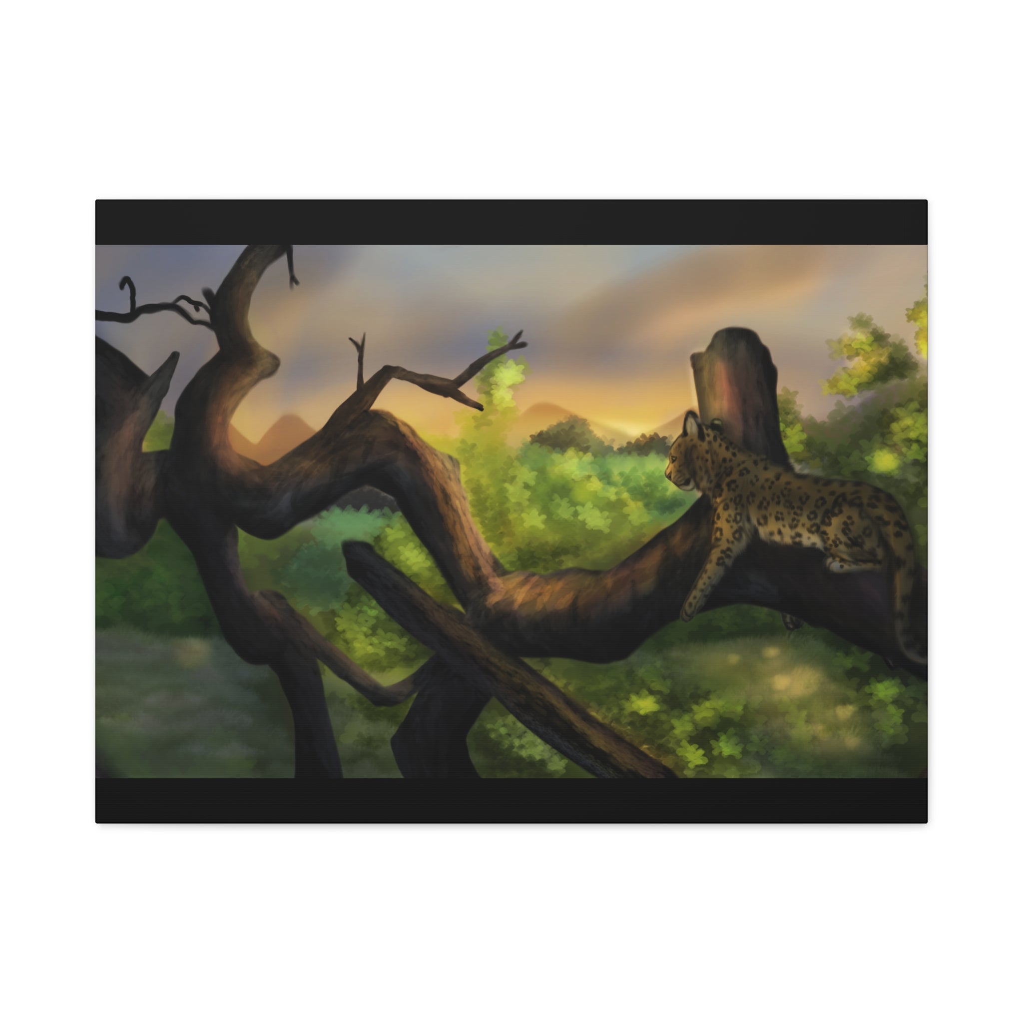 Leopard Landscape Matte Canvas, Stretched, 1.25"