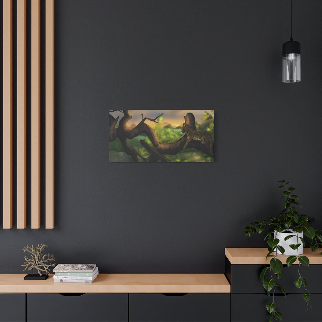 Leopard Landscape Matte Canvas, Stretched, 1.25"