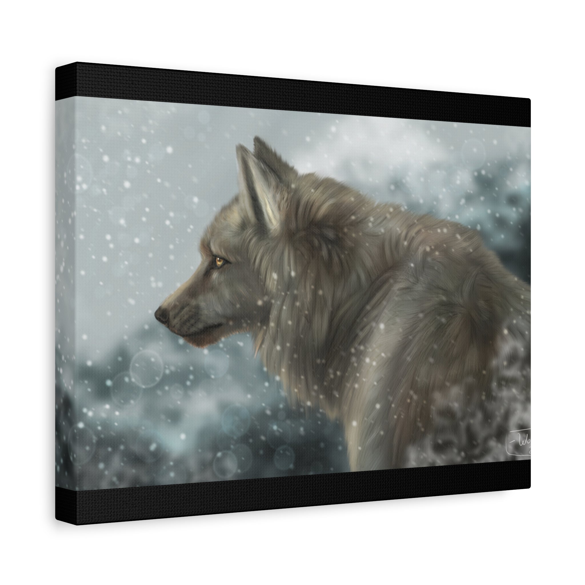 Lone Wolf Matte Canvas, Stretched, 1.25"