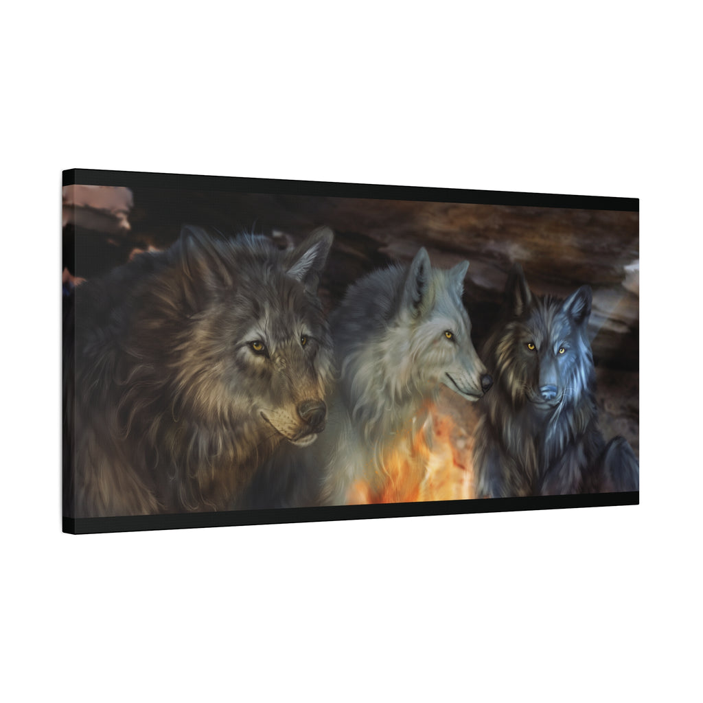 Fire Wolves Matte Canvas, Stretched, 1.25"