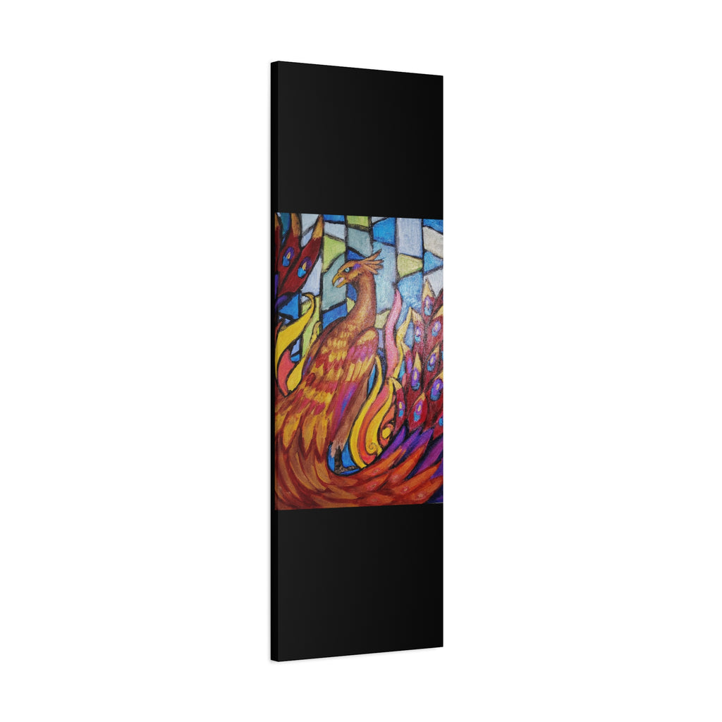 STAINED GLASS PHOENIX Stretched, 1.25"