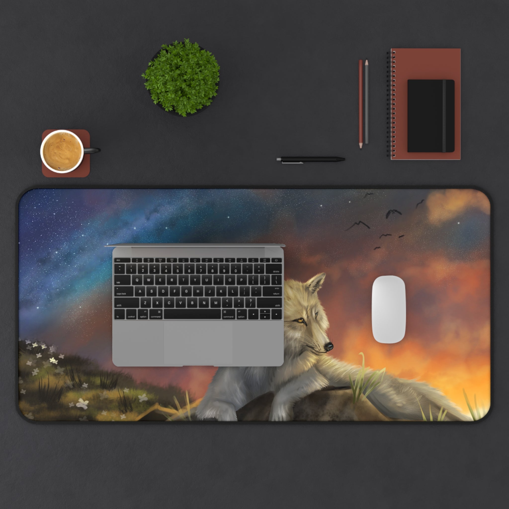 SKY Wolf 16x32 Desk Mat
