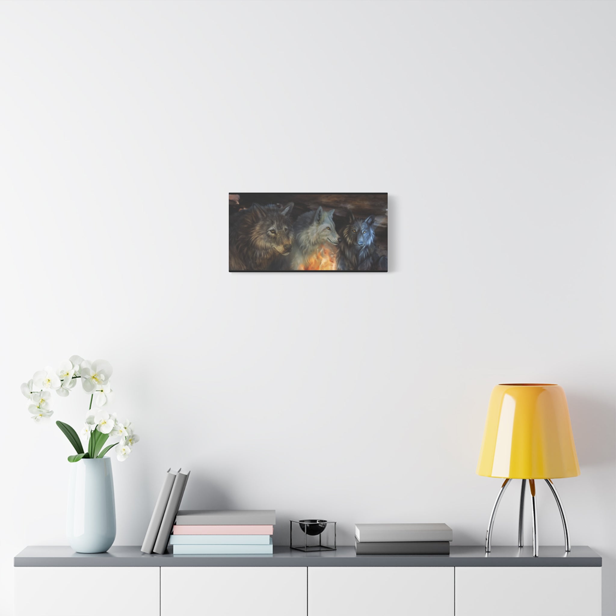 Fire Wolves Matte Canvas, Stretched, 1.25"