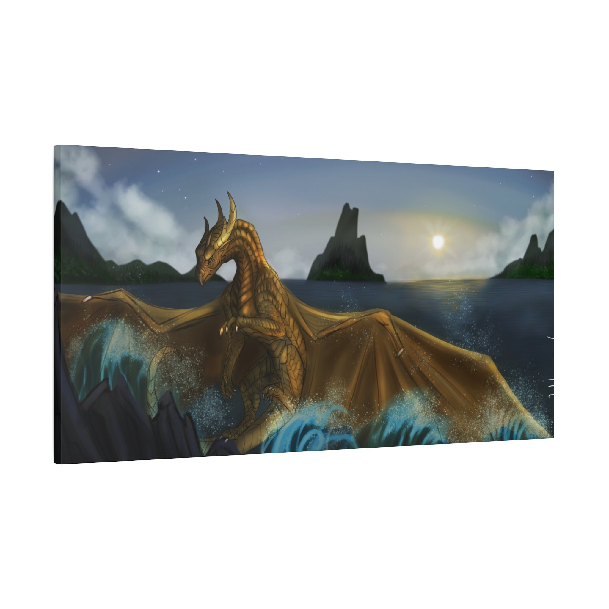 WATER DRAGON Matte Canvas, Stretched, 1.25"