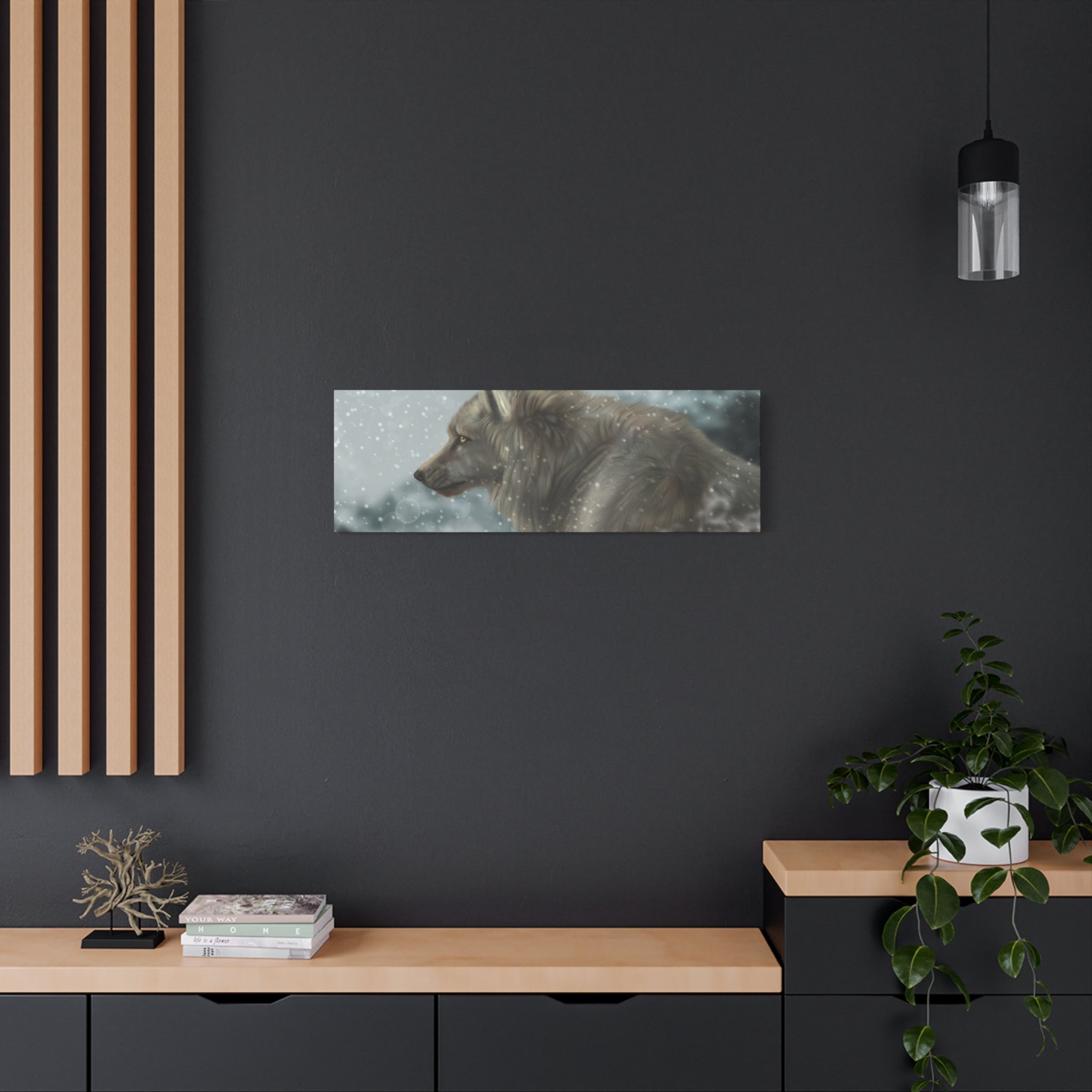 Lone Wolf Matte Canvas, Stretched, 1.25"