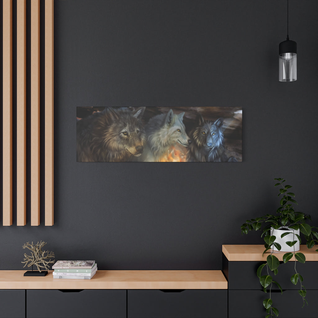 Fire Wolves Matte Canvas, Stretched, 1.25"