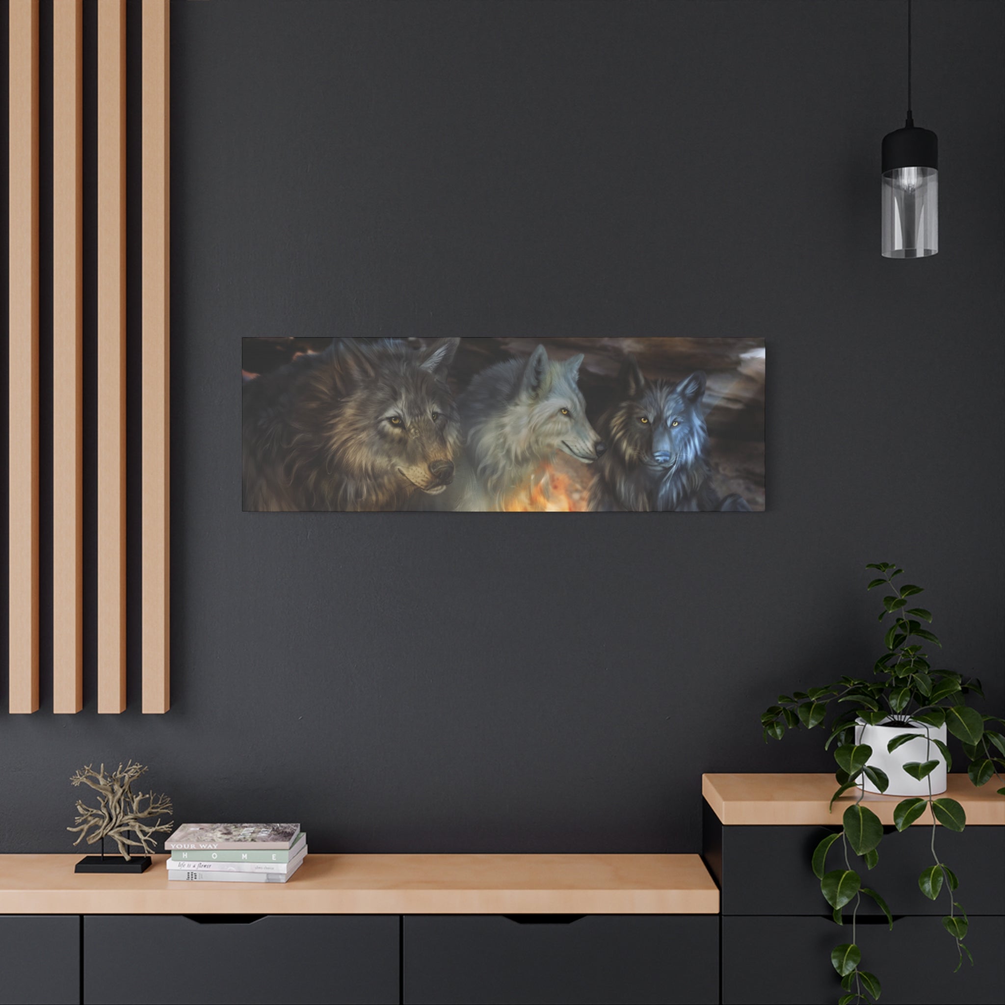 Fire Wolves Matte Canvas, Stretched, 1.25"