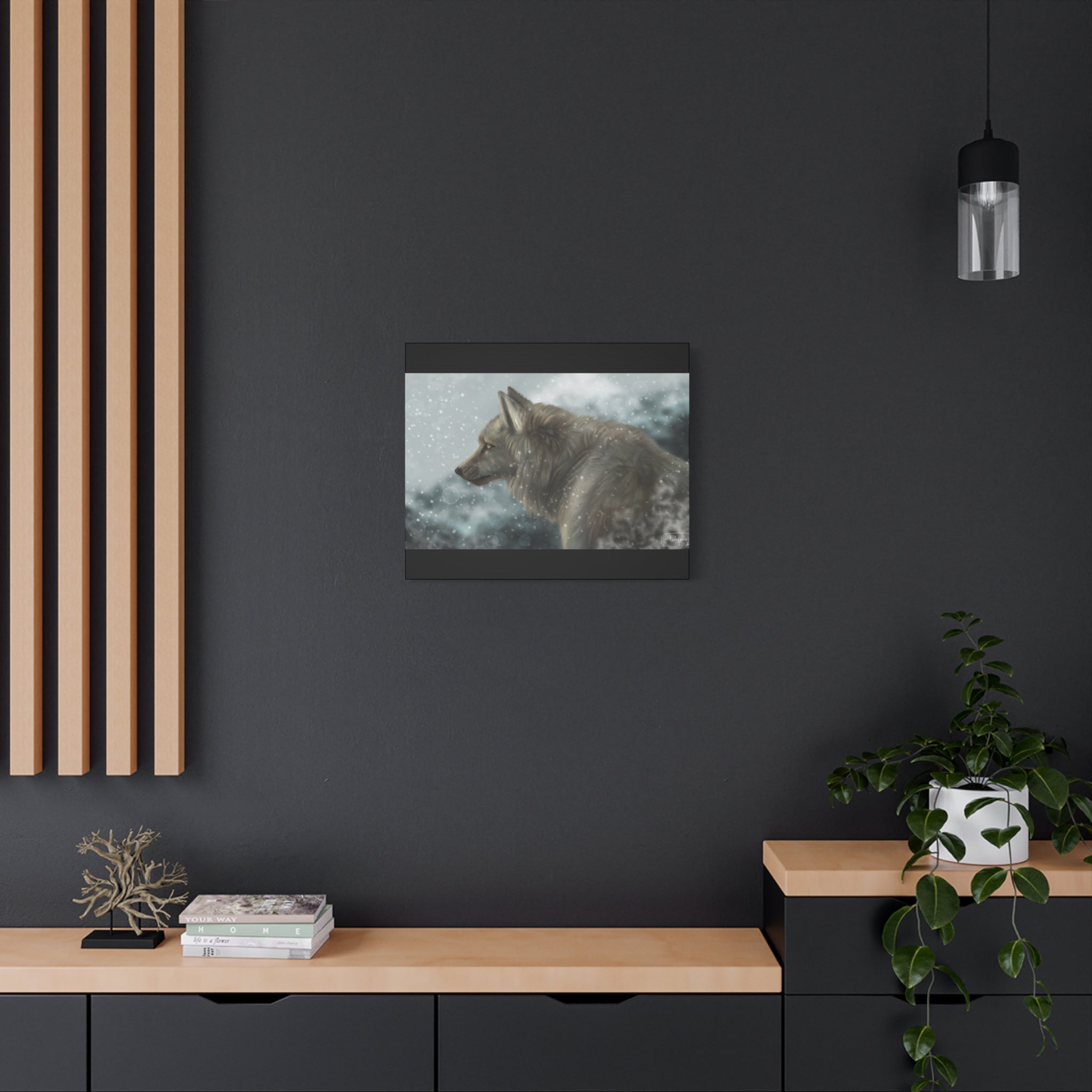 Lone Wolf Matte Canvas, Stretched, 1.25"
