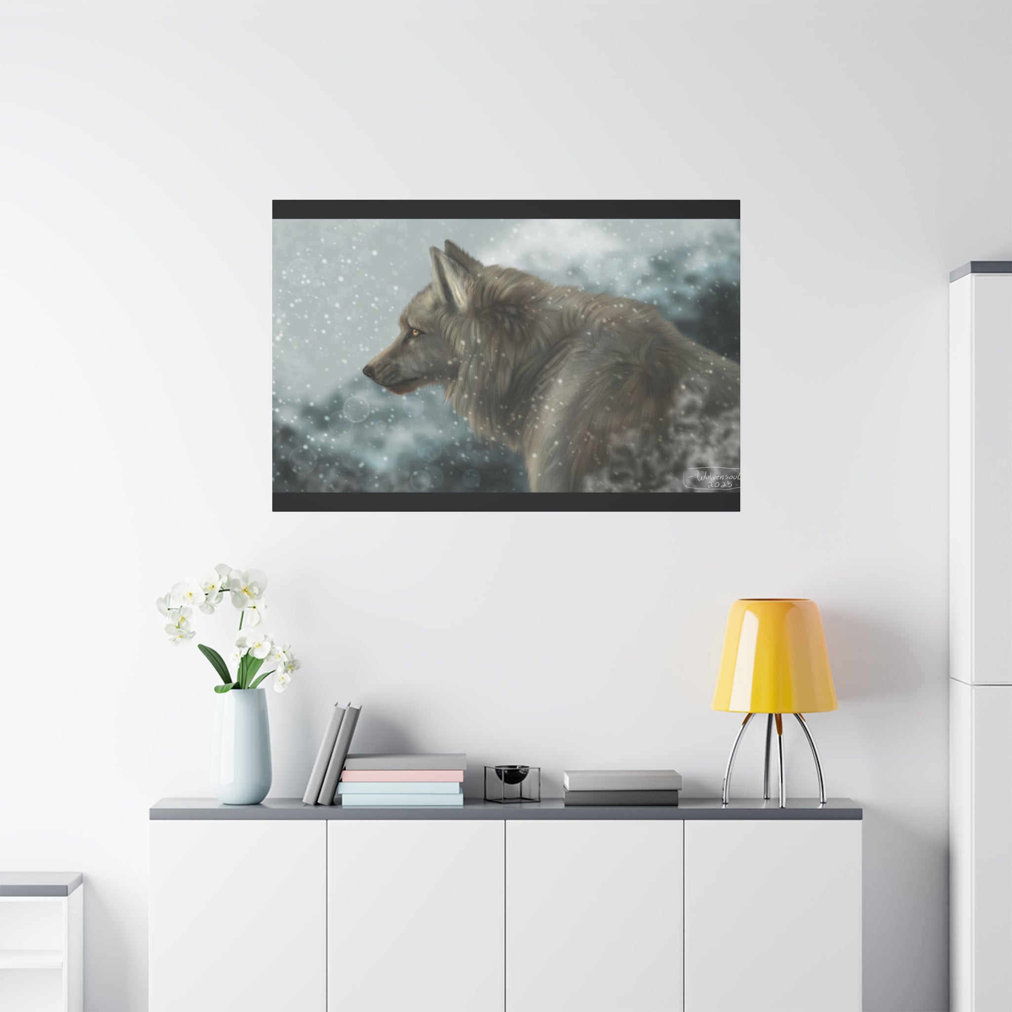 Lone Wolf Matte Canvas, Stretched, 1.25"