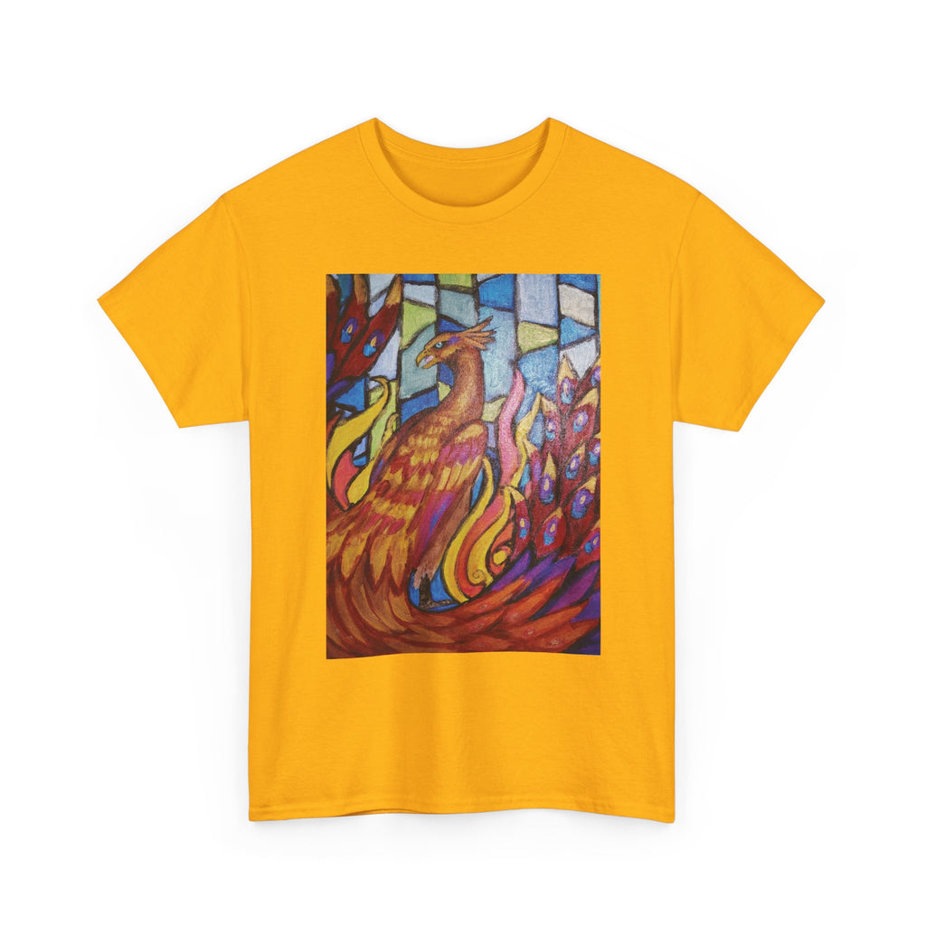 Stained Glass Phoenix Heavy Cotton Tee