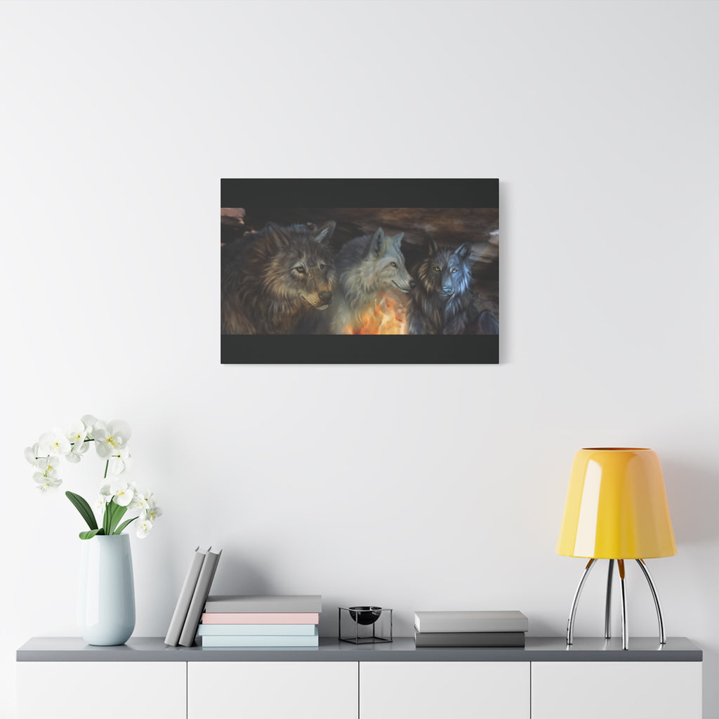 Fire Wolves Matte Canvas, Stretched, 1.25"