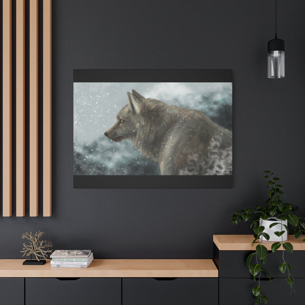 Lone Wolf Matte Canvas, Stretched, 1.25"
