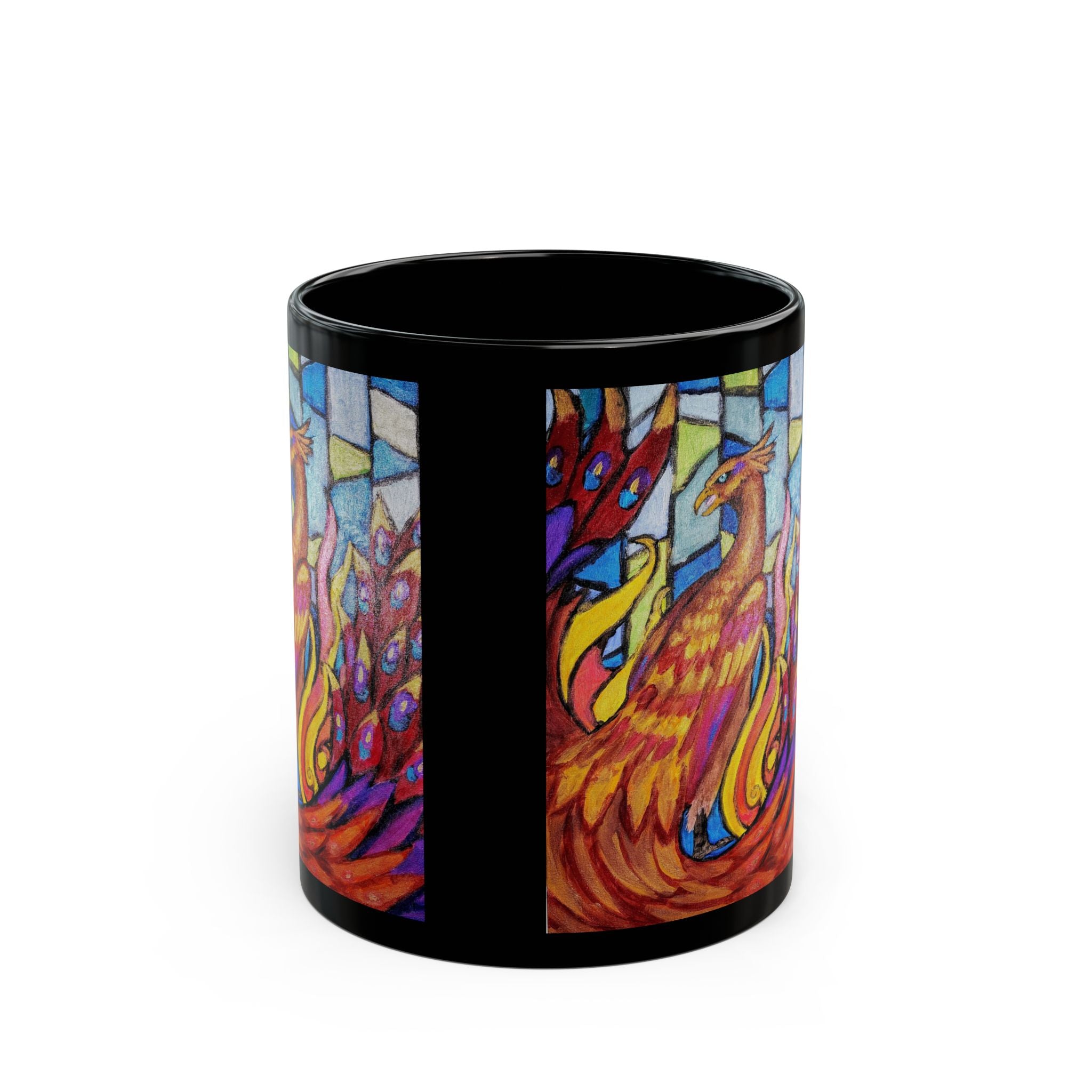 Stained Glass Phoenix Mug (15oz)