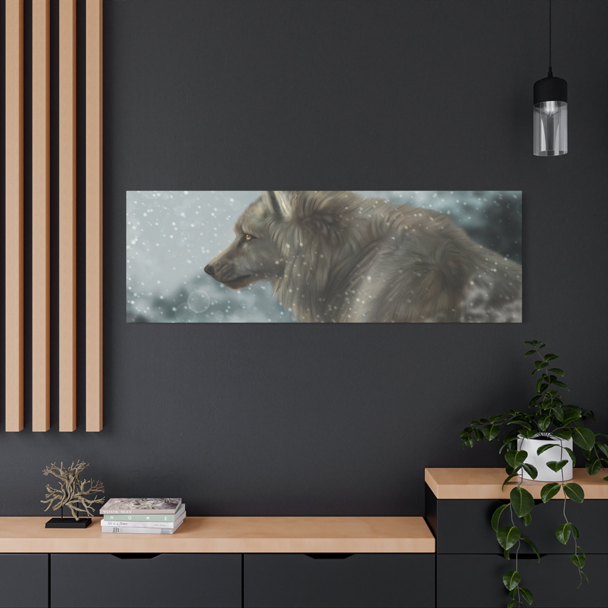 Lone Wolf Matte Canvas, Stretched, 1.25"