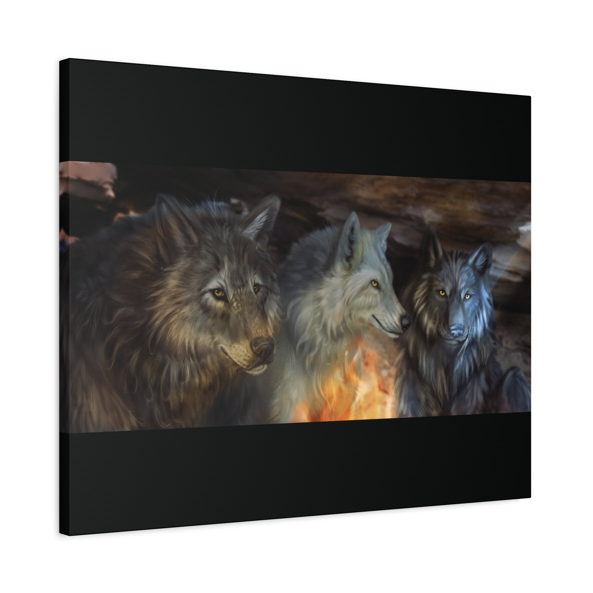 Fire Wolves Matte Canvas, Stretched, 1.25"