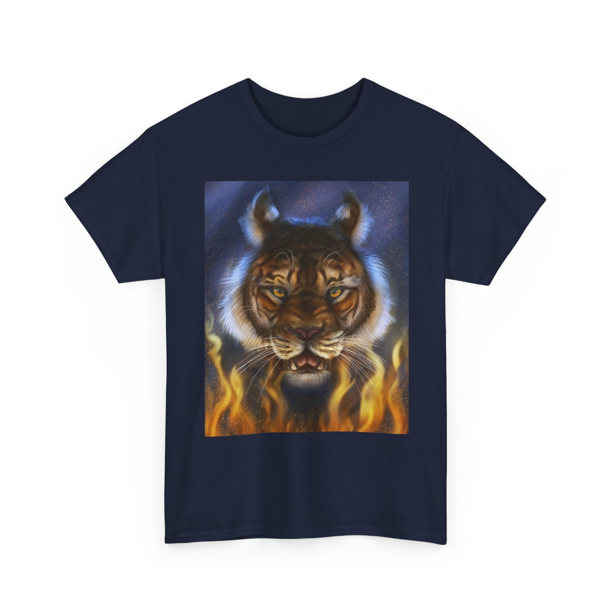 Tiger Flames Heavy Cotton Tee
