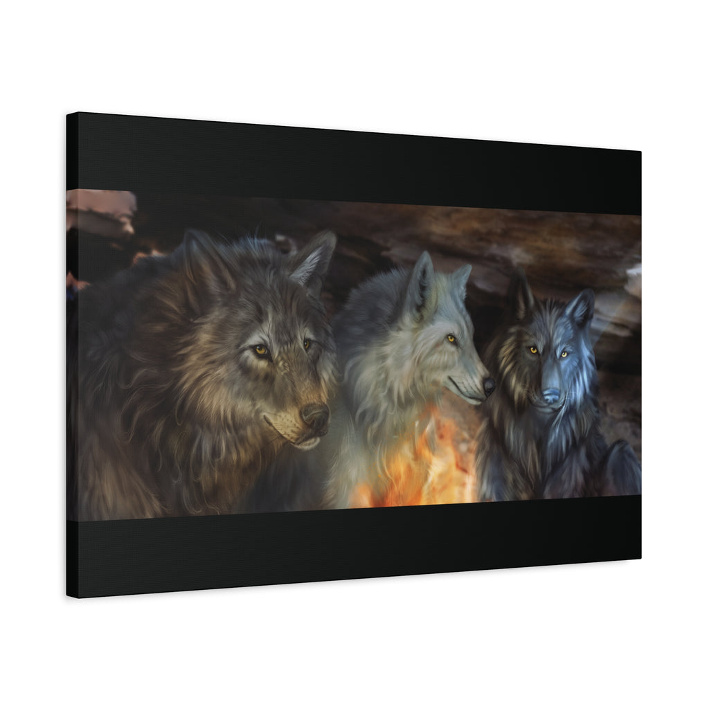 Fire Wolves Matte Canvas, Stretched, 1.25"