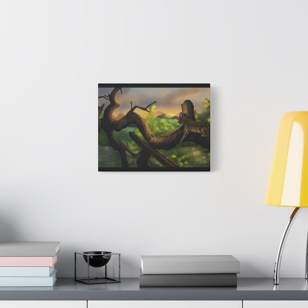 Leopard Landscape Matte Canvas, Stretched, 1.25"