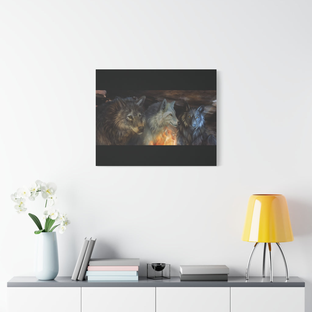 Fire Wolves Matte Canvas, Stretched, 1.25"