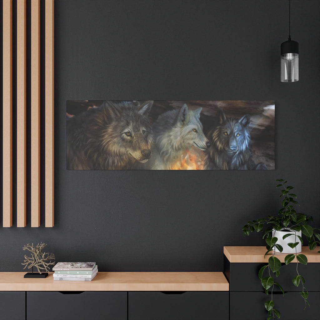 Fire Wolves Matte Canvas, Stretched, 1.25"