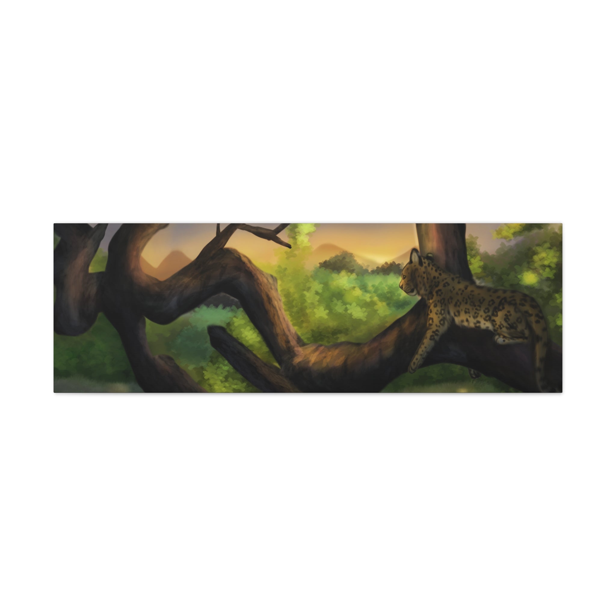 Leopard Landscape Matte Canvas, Stretched, 1.25"