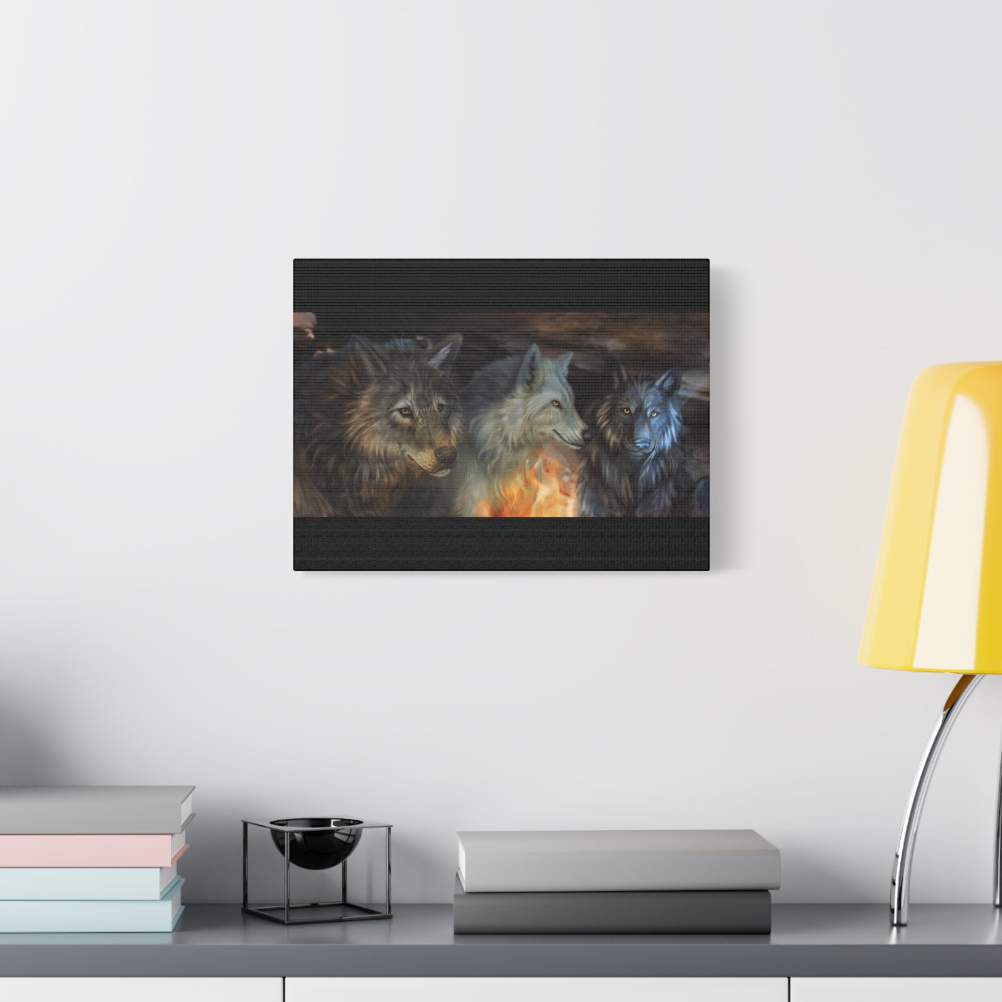 Fire Wolves Matte Canvas, Stretched, 1.25"