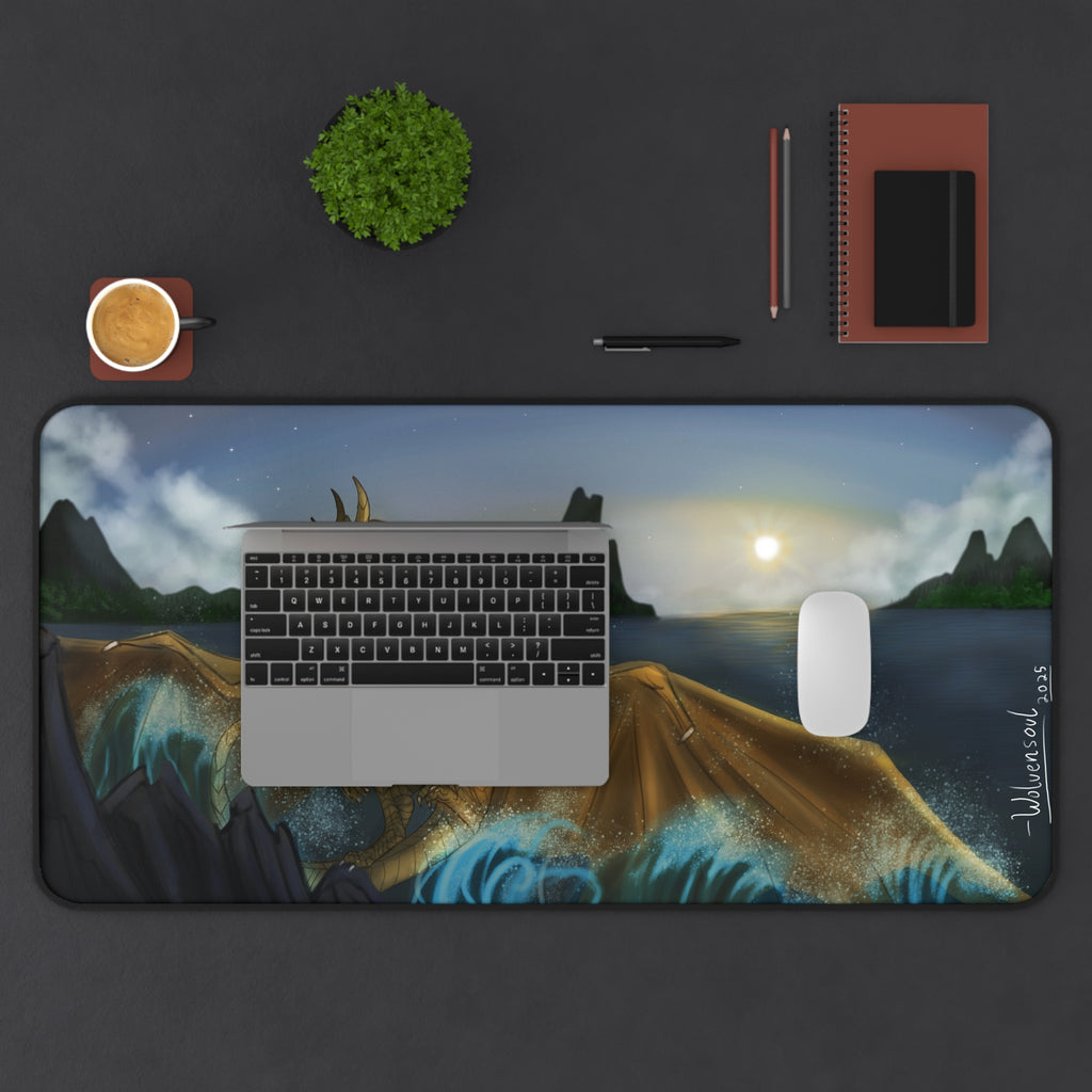 Water Dragon Desk Mat