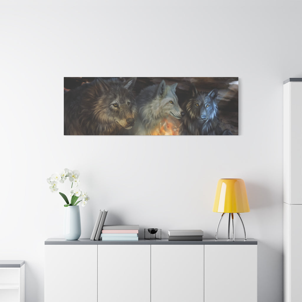 Fire Wolves Matte Canvas, Stretched, 1.25"