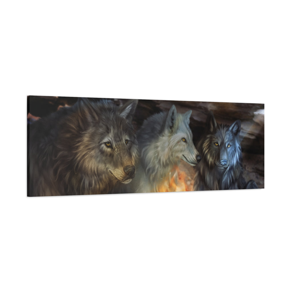 Fire Wolves Matte Canvas, Stretched, 1.25"