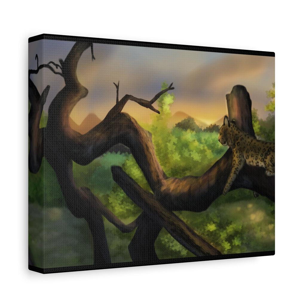 Leopard Landscape Matte Canvas, Stretched, 1.25"