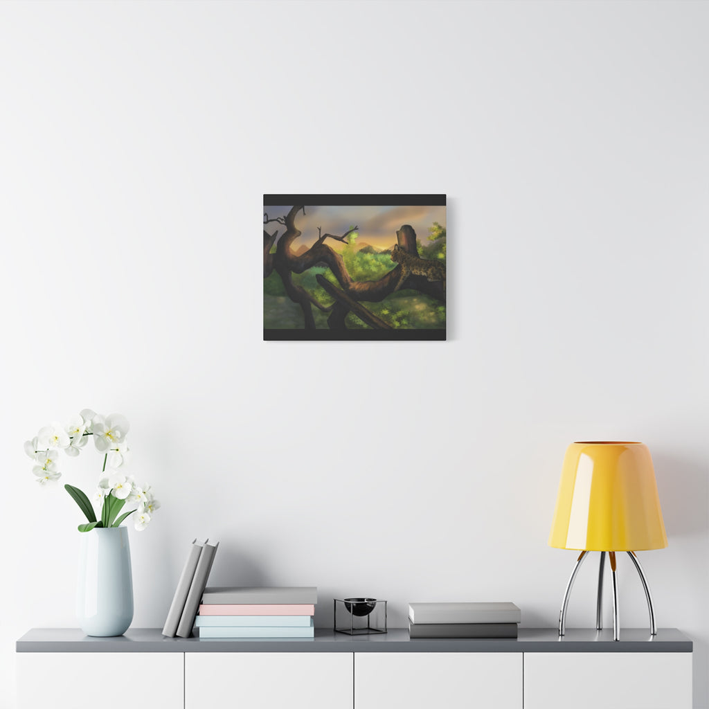 Leopard Landscape Matte Canvas, Stretched, 1.25"