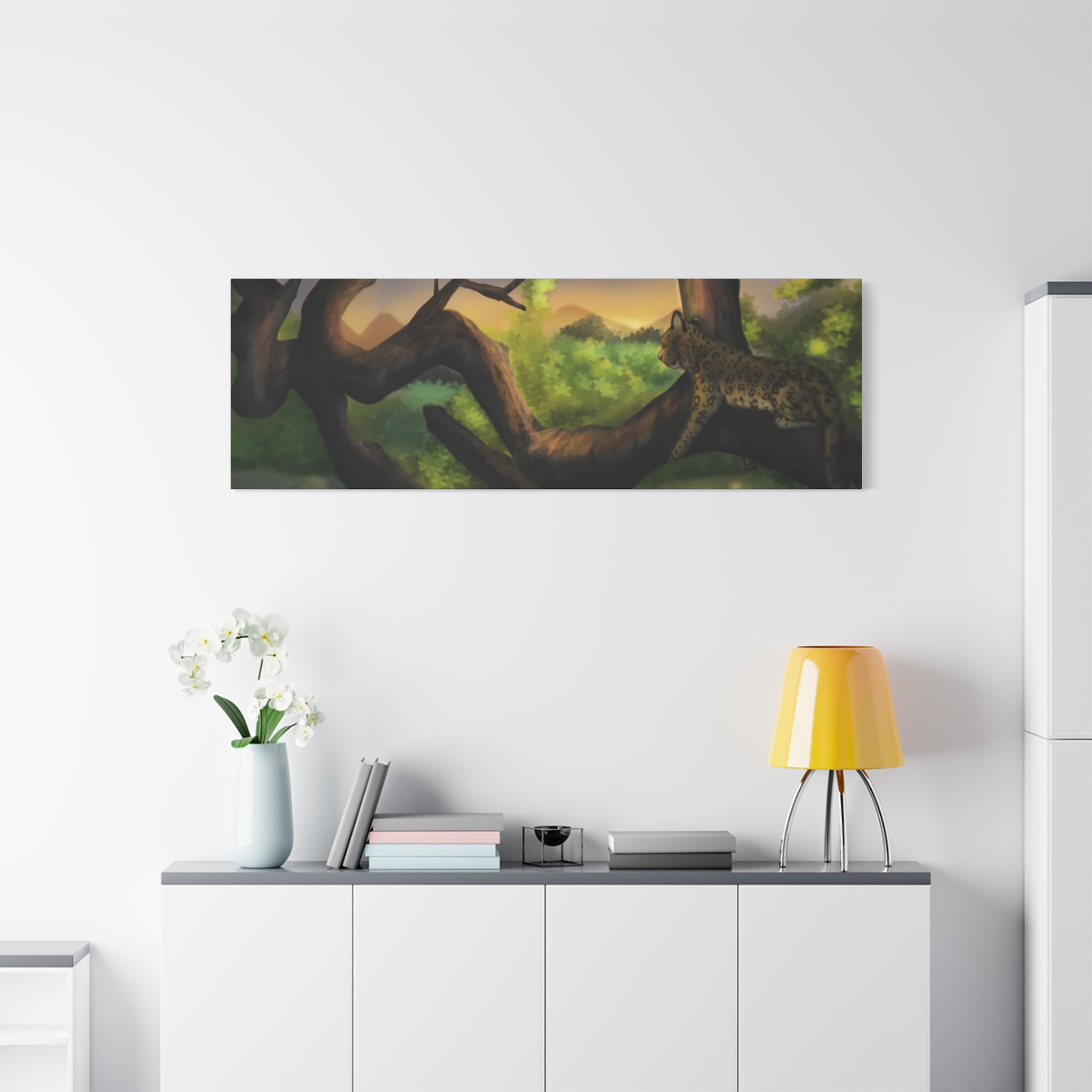 Leopard Landscape Matte Canvas, Stretched, 1.25"
