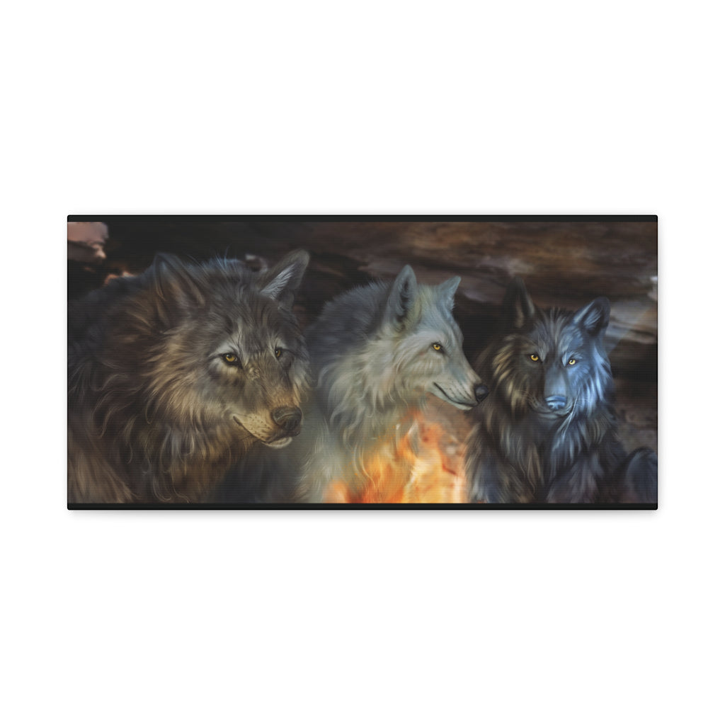 Fire Wolves Matte Canvas, Stretched, 1.25"