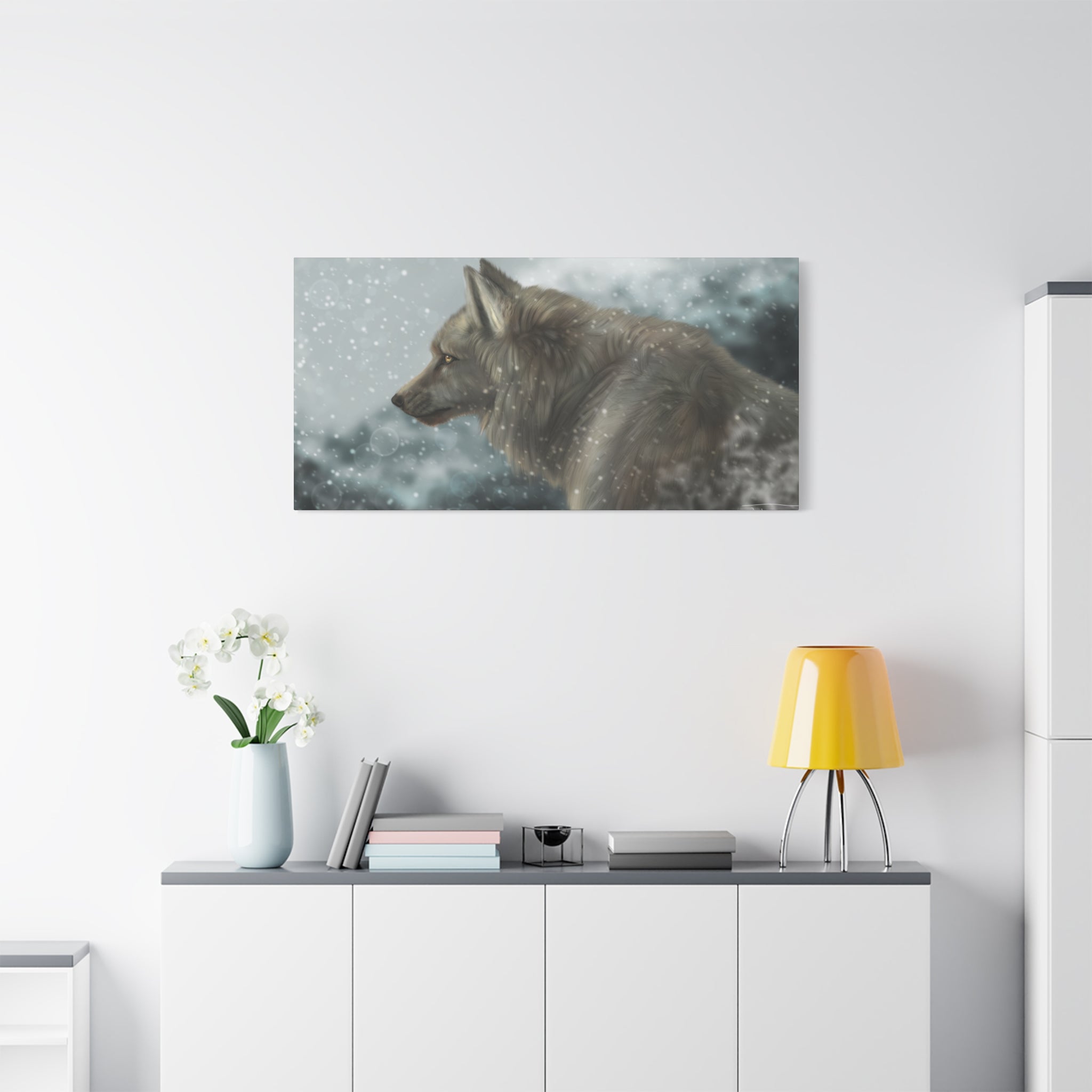 Lone Wolf Matte Canvas, Stretched, 1.25"