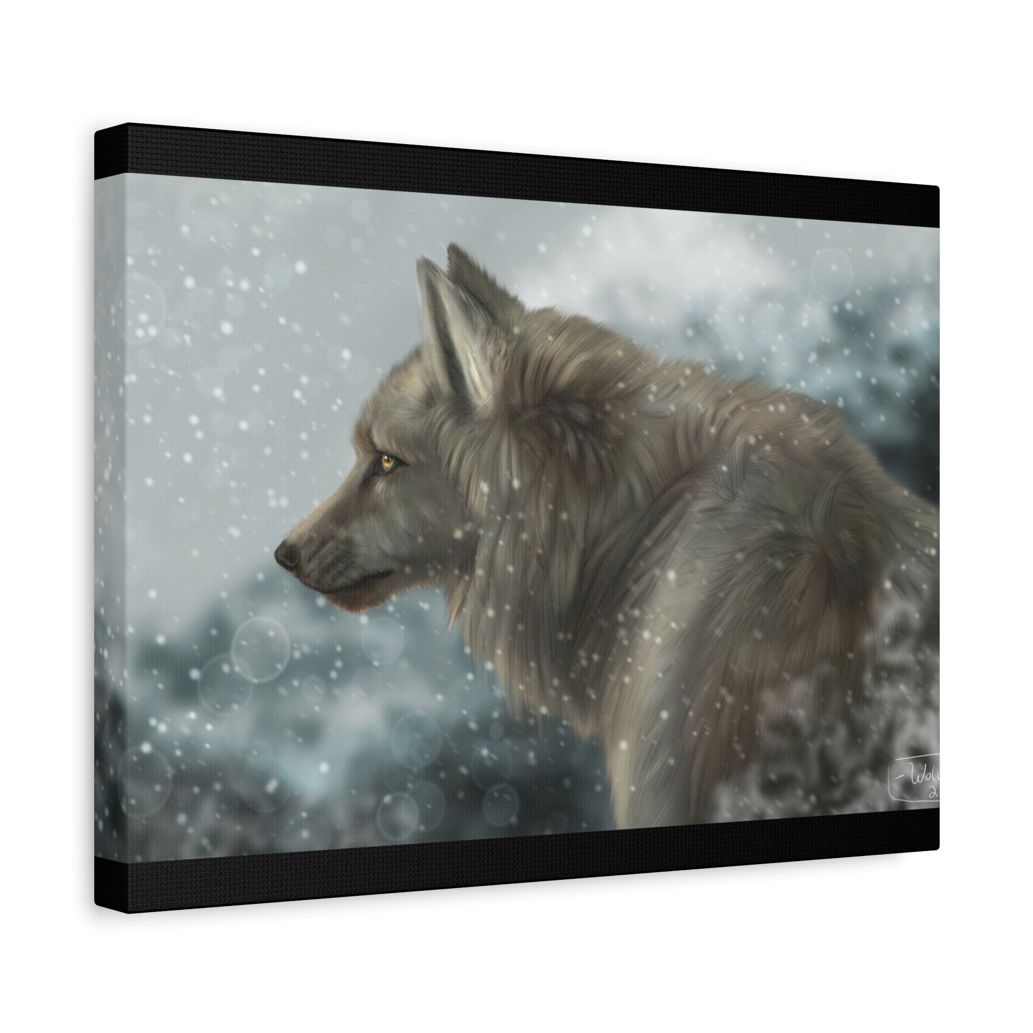 Lone Wolf Matte Canvas, Stretched, 1.25"