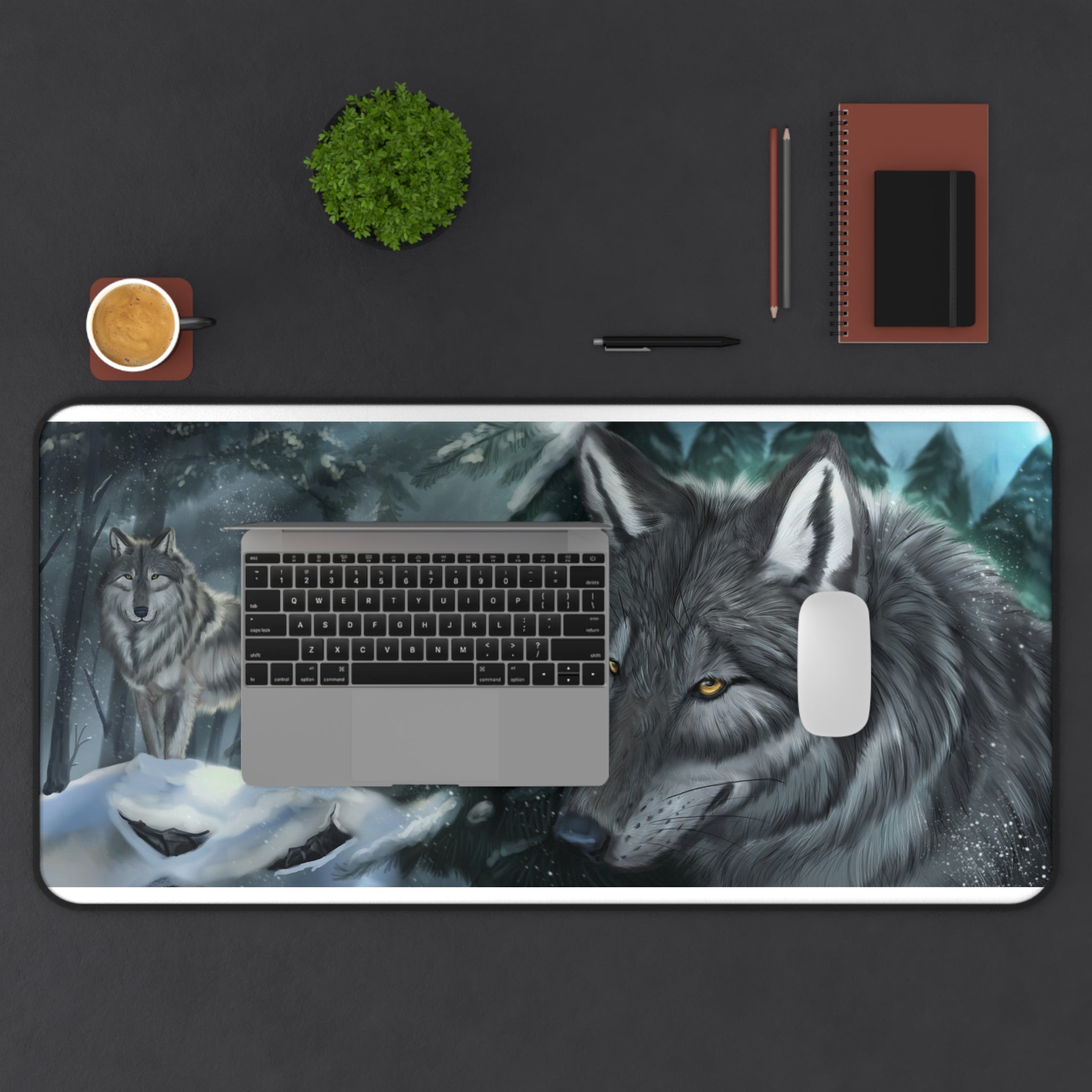 Winter Wolves 16x32 Desk Mat