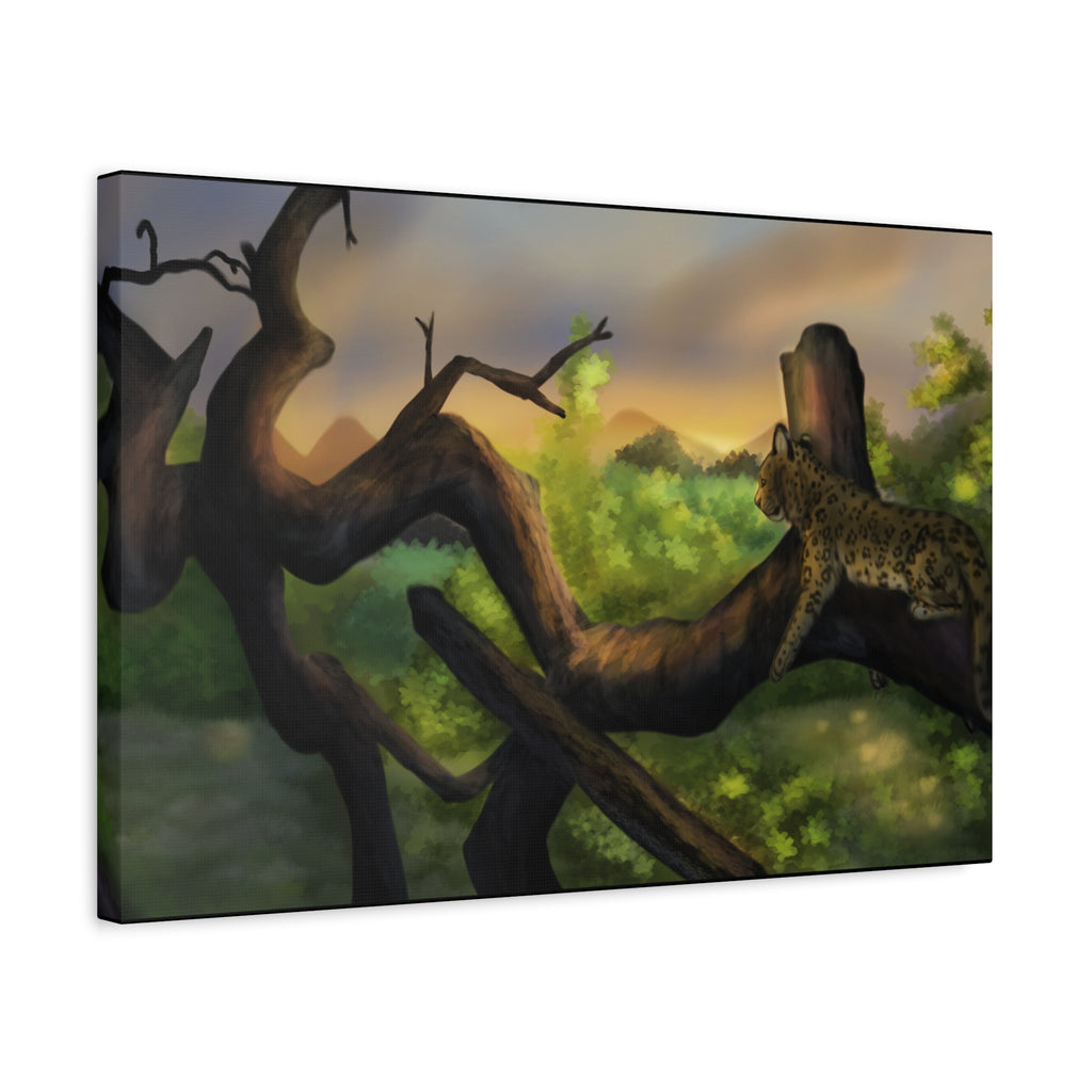 Leopard Landscape Matte Canvas, Stretched, 1.25"