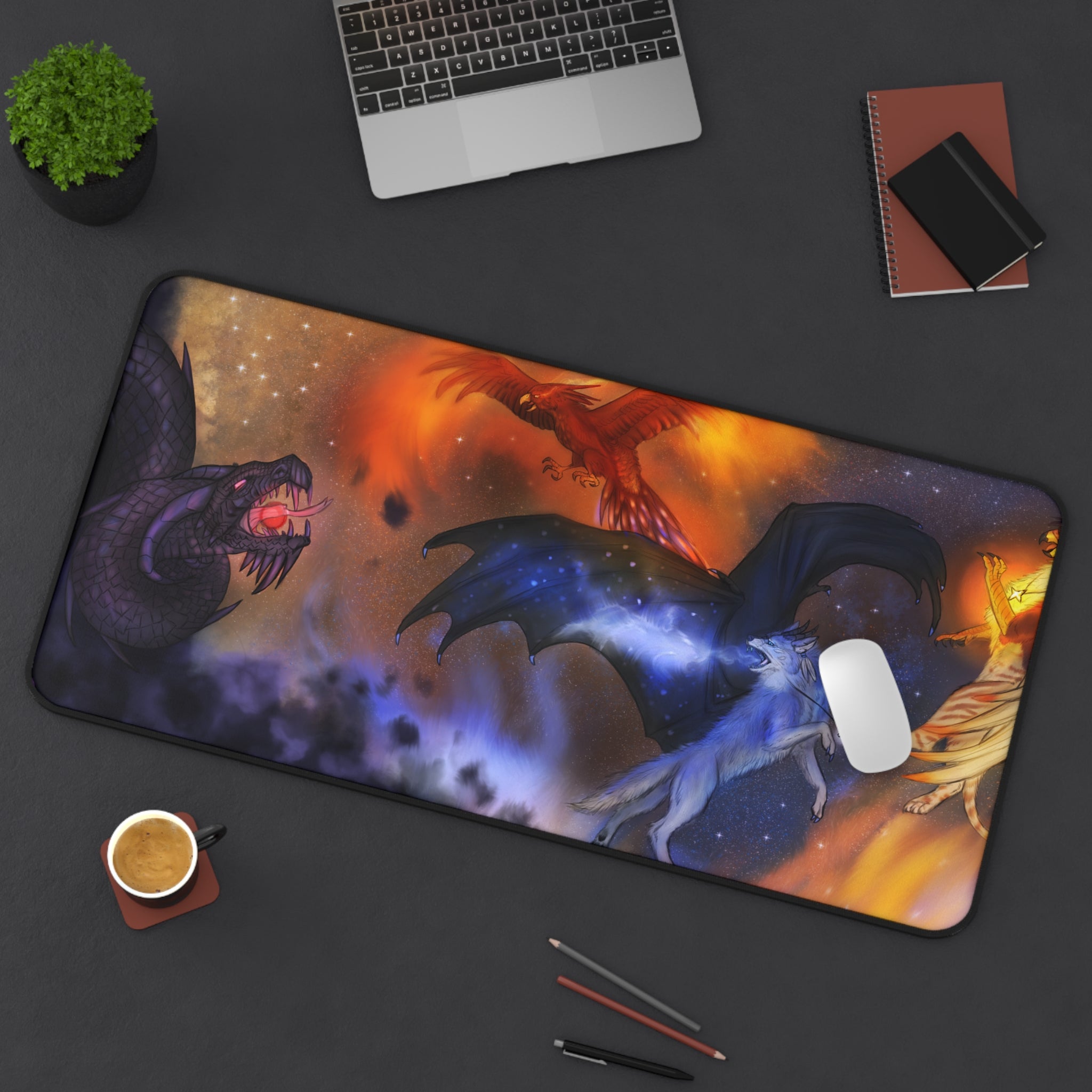 EPIC Dragon Battle 16x32 Desk Mat
