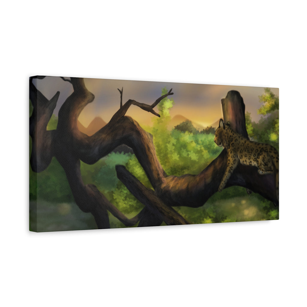 Leopard Landscape Matte Canvas, Stretched, 1.25"