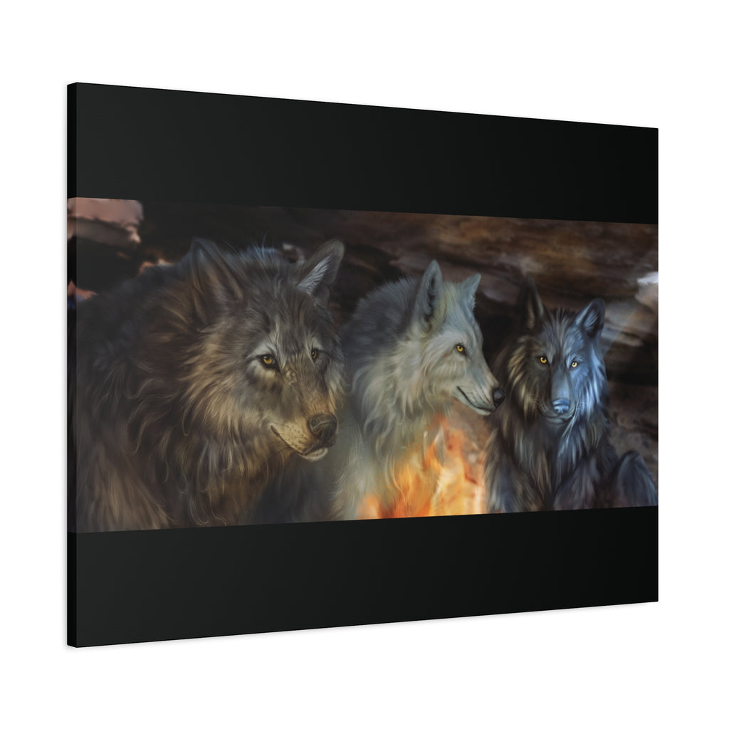 Fire Wolves Matte Canvas, Stretched, 1.25"