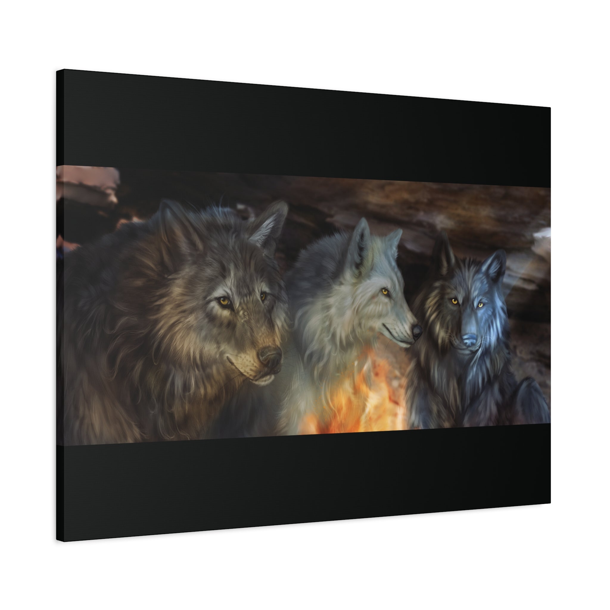 Fire Wolves Matte Canvas, Stretched, 1.25"