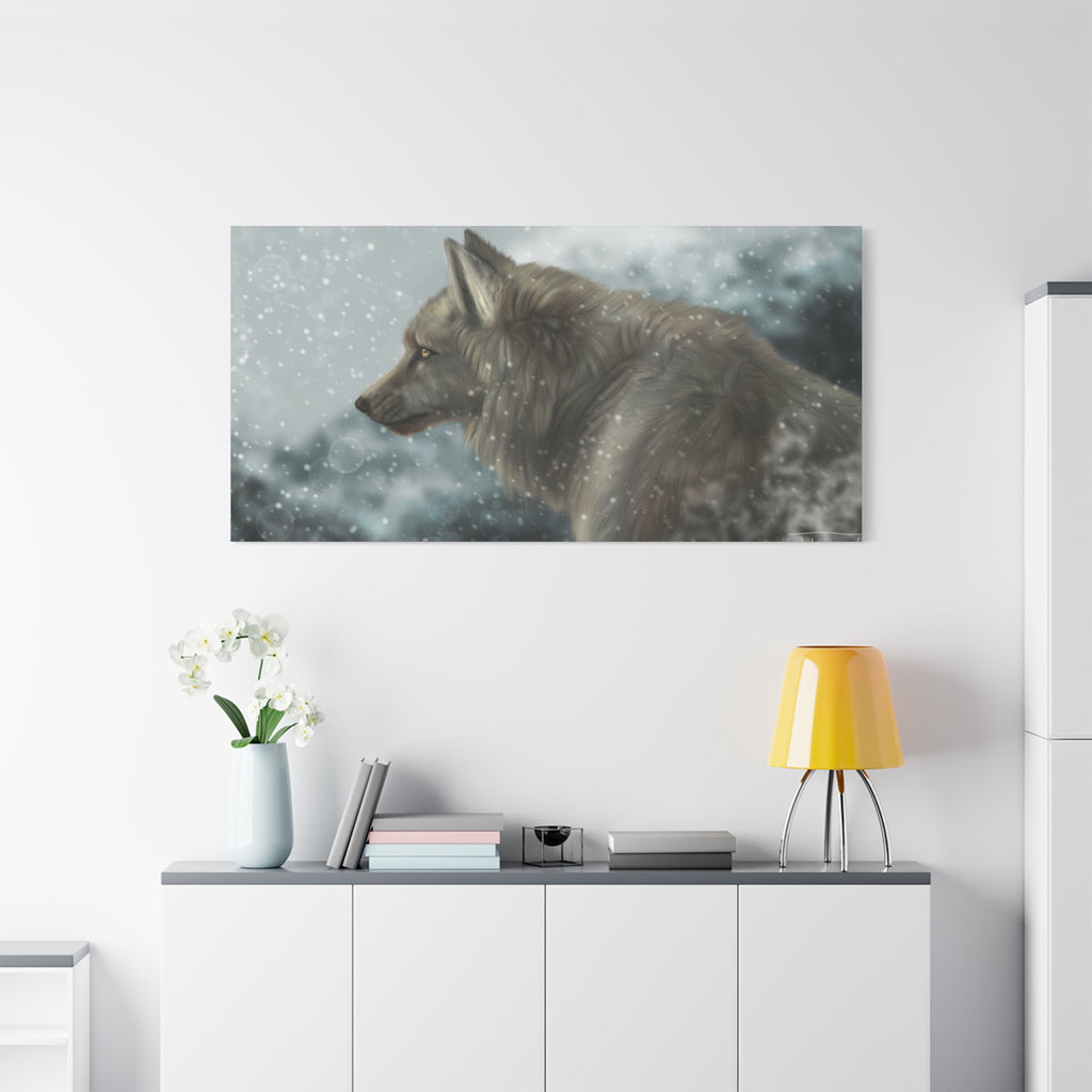 Lone Wolf Matte Canvas, Stretched, 1.25"