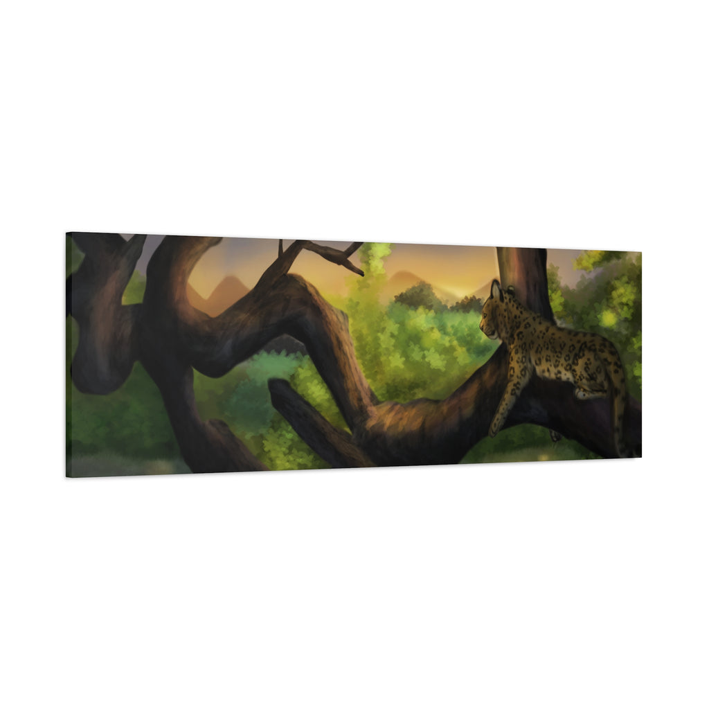 Leopard Landscape Matte Canvas, Stretched, 1.25"
